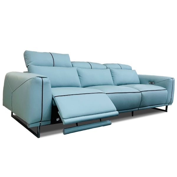 Sofa Thư Giãn Da Bò Chỉnh Điện 2m7 1936 8118-31 Light Blue Alila