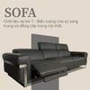 Sofa Thư Giãn Da Bò Chỉnh Điện 2m95 - 1810 6194-09 Dark Grey Alila