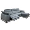 Sofa Thư Giãn Da Bò Chỉnh Điện 2m95 - 1933 Blue Grey