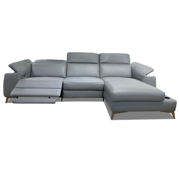 Sofa Thư Giãn Da Bò Chỉnh Điện 2m95 - 1933 Blue Grey