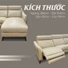 Sofa Thư Giãn Da Bò Chỉnh Điện Chữ L 2m6 YB919 - 8028 Kem Hesian Alila