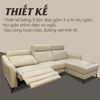 Sofa Thư Giãn Da Bò Chỉnh Điện Chữ L 2m6 YB919 - 8028 Kem Hesian Alila