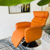 Ghế Sofa Đơn Da Bò Thư Giãn Chỉnh Điện 89 BN45 - Orange Alila