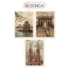 Combo 3 postcards Danh thắng Việt Nam (Hồ Gươm, Chùa Cầu, Nhà thờ Đức Bà)