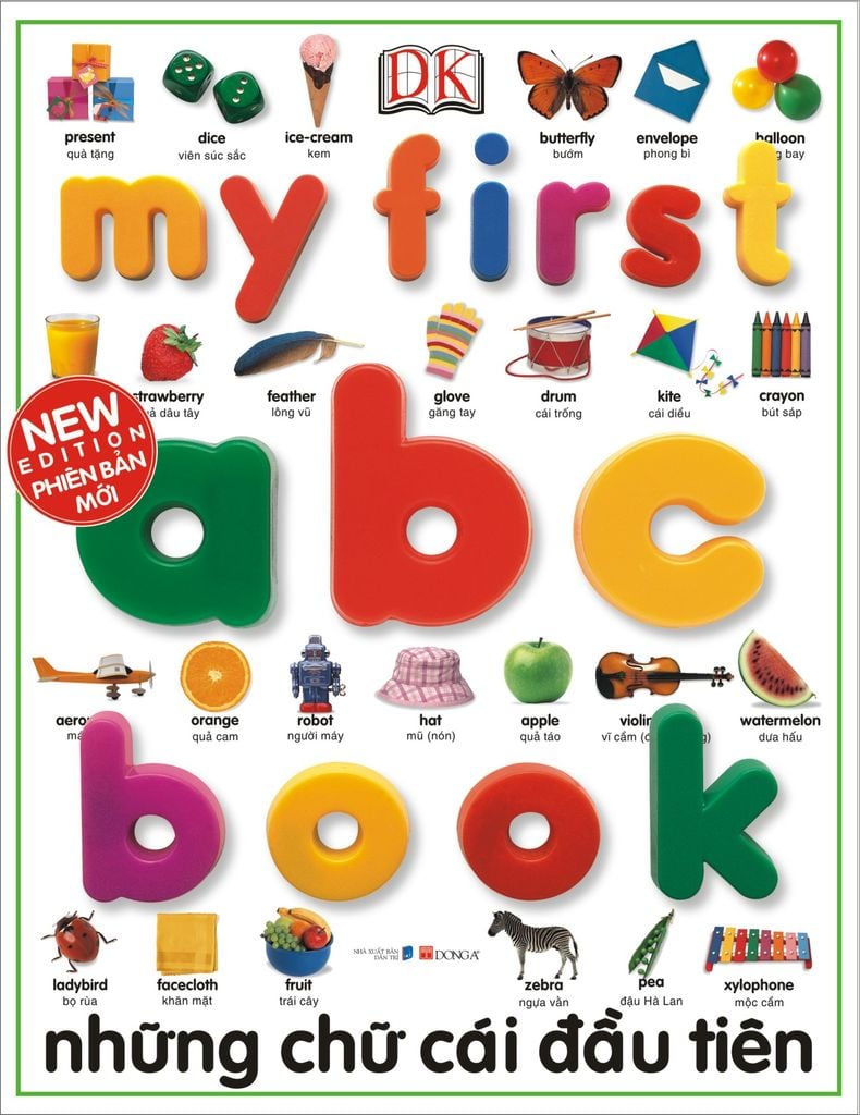 My first abc book: My first abc book là cuốn sách tuyệt vời mái nhất để trẻ em học và tìm hiểu về chữ cái. Với những hình ảnh ngộ nghĩnh và vui nhộn cùng với các phần hỏi đáp giúp bé tìm hiểu về các từ vựng cơ bản, cuốn sách này sẽ giup bé phát triển khả năng thông minh, trí tuệ và giao tiếp. Hãy để My first abc book trở thành người bạn đồng hành đáng tin cậy trên con đường tìm hiểu chữ cái cho con yêu của bạn.