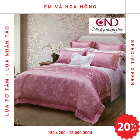 Bộ ga gối - Em và hoa hồng