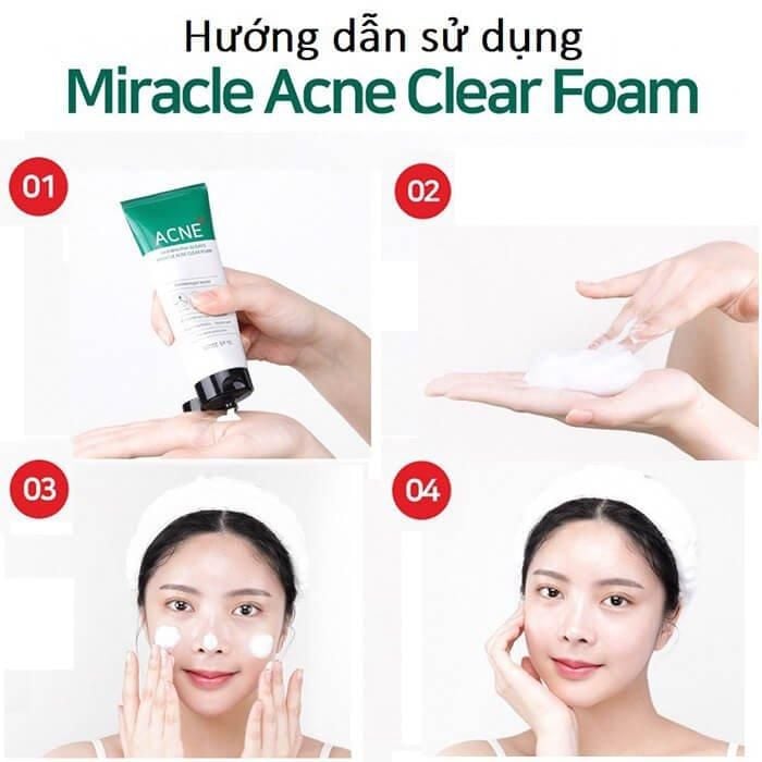  (Mẫu mới) Sữa Rửa Mặt Dưỡng ẩm, Giảm Mụn Some By Mi AHA.BHA.PHA 30 Days Miracle Acne Clear Foam 100ml 