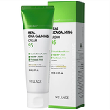  (XANH LÁ) Kem Dưỡng ẩm, Phục Hồi Da Wellage Real CICA CALMING 95 Cream 50ml 