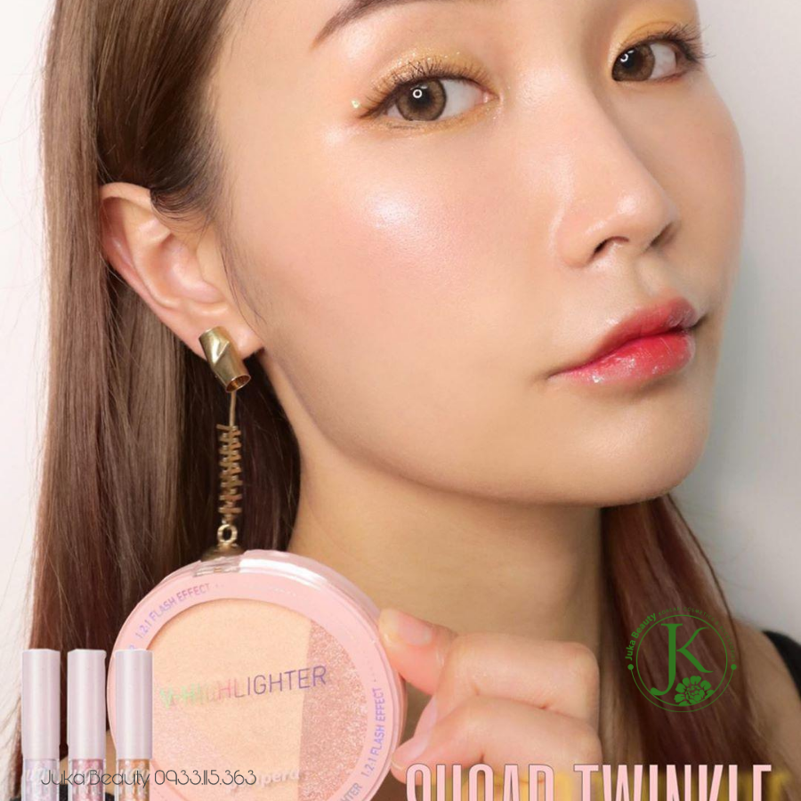  Phấn Bắt Sáng 3 Màu Ánh Nhũ Peripera Ink V Highlighter 9.5g 