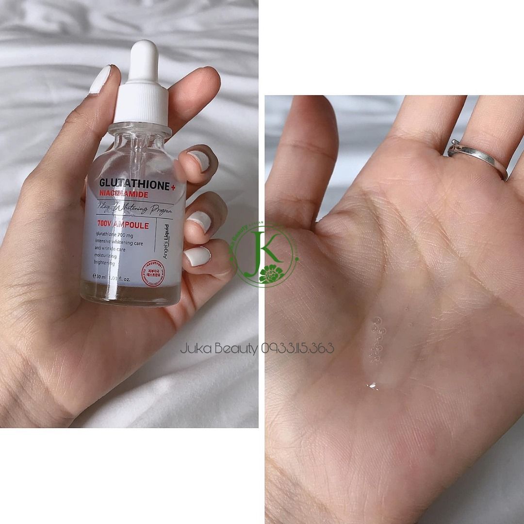  Tinh chất hỗ trợ dưỡng trắng, giảm nám Angel’s Liquid 7 Day Whitening Program Glutathione + Niacinamide Ampoule 30ml 