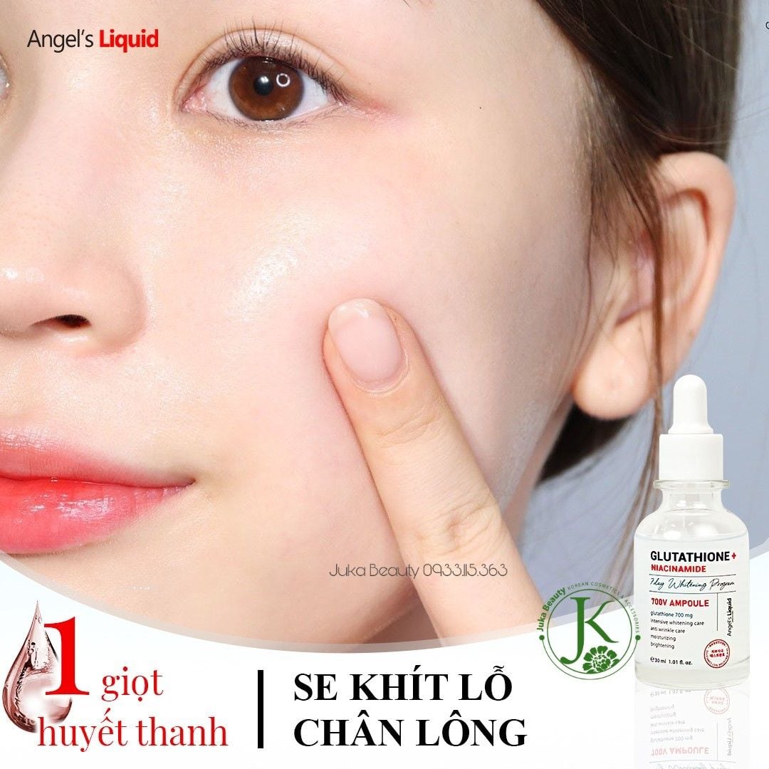  Tinh chất hỗ trợ dưỡng trắng, giảm nám Angel’s Liquid 7 Day Whitening Program Glutathione + Niacinamide Ampoule 30ml 