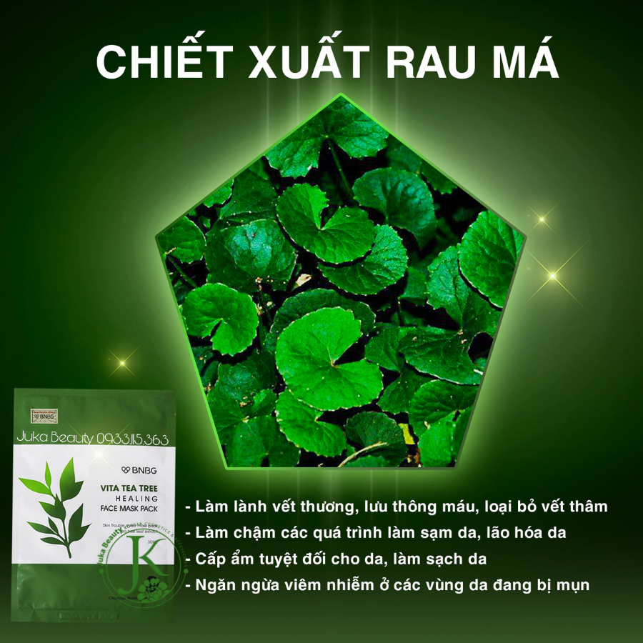  Mặt Nạ Tràm Trà Giảm Mụn BNBG Vita Tea Tree Healing Face Mask Pack 30ml 