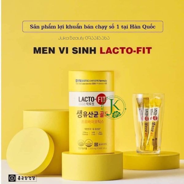  (VÀNG) Men Vi Sinh Lợi Khuẩn Hàn Quốc Lacto Fit (Gold) 2g x 50 gói 