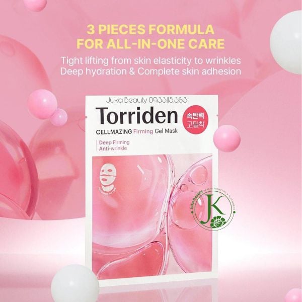  (HỒNG) Mặt Nạ Giấy Torriden Cellmazing Firming Gel Mask 36g 