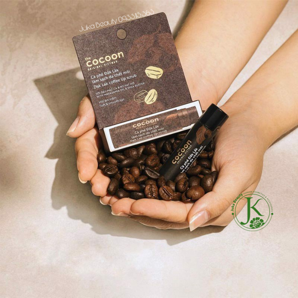  Tẩy tế bào chết môi, chiết xuất cà phê Cocoon Dak Lak Coffee Lip Scrub 5g 