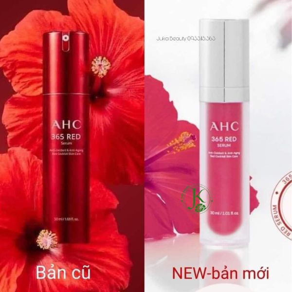  Tinh Chất cấp ẩm, Chống Lão Hóa AHC 365 Red Serum Synergy Set (Tặng kèm 2 tuýp kem mắt 7ml) 