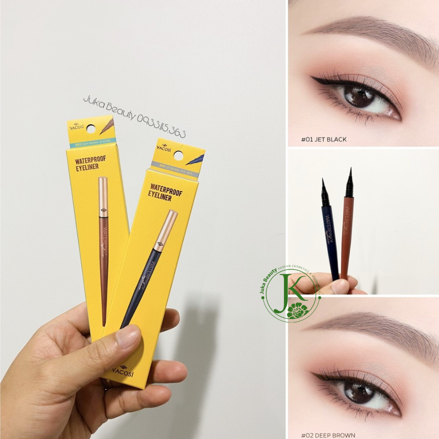  Bút Kẻ Mắt Nước Sắc Nét Siêu Lì Vacosi Waterproof Eyeliner 