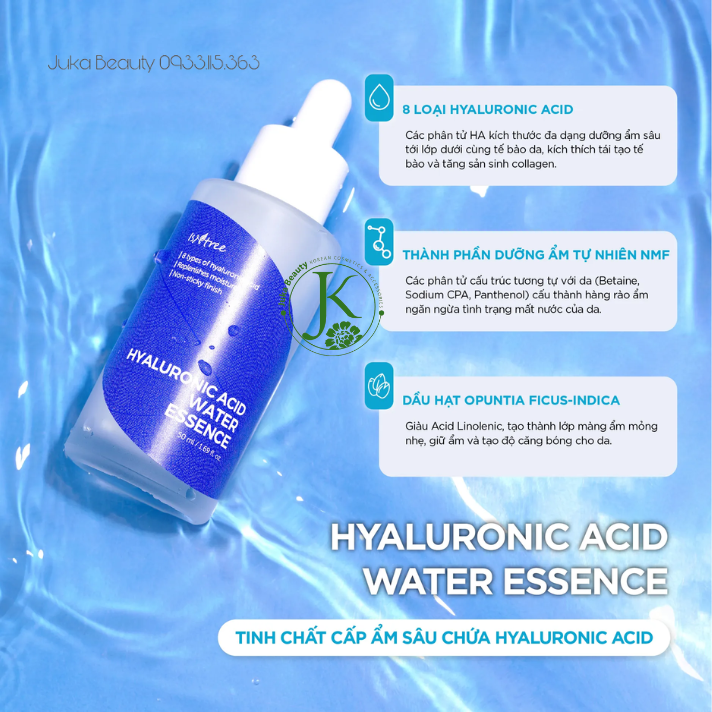  Tinh Chất Dưỡng ẩm, Cấp nước Isntree Hyaluronic Acid Water Essence 50ml (DATE T1.2026) 