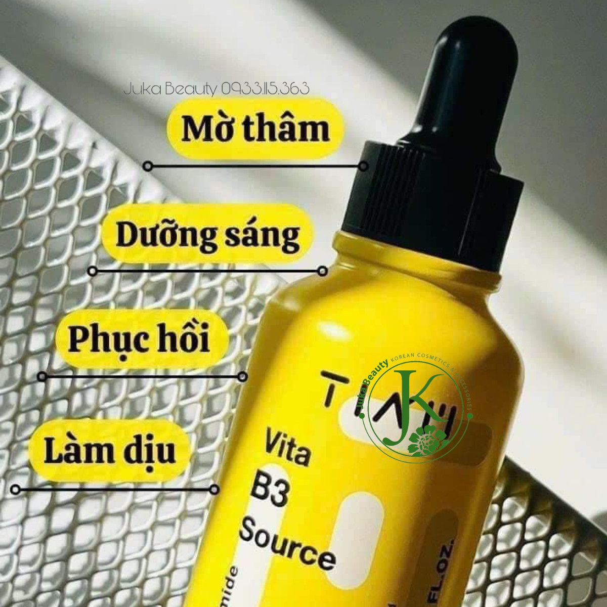  Tinh Chất Dưỡng Trắng, Phục Hồi Da Tiam Vita B3 Source 40ml (Vàng) 