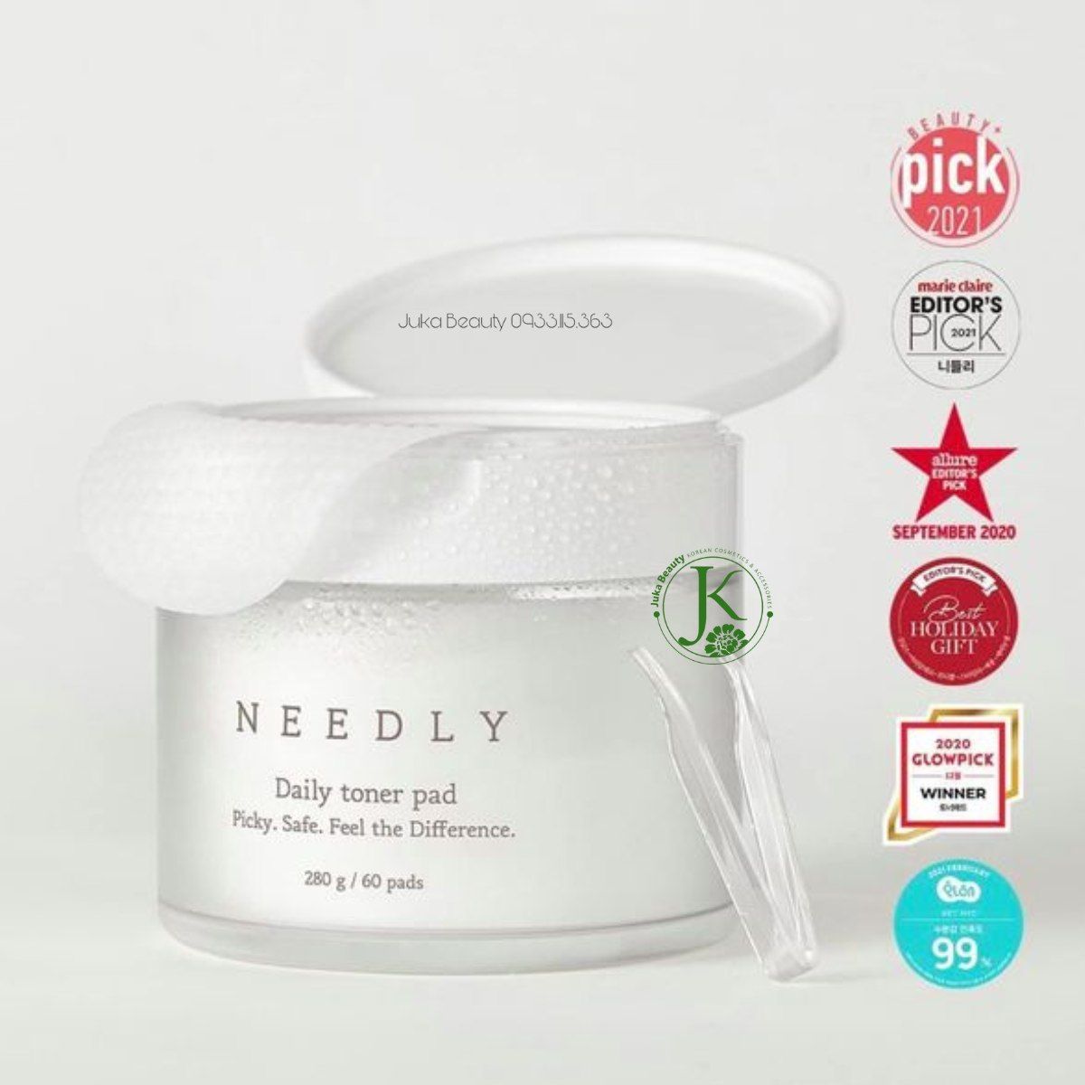  Bông Tẩy Da Chết, Cấp ẩm Needly Daily Toner Pad 280g (60 miếng) 