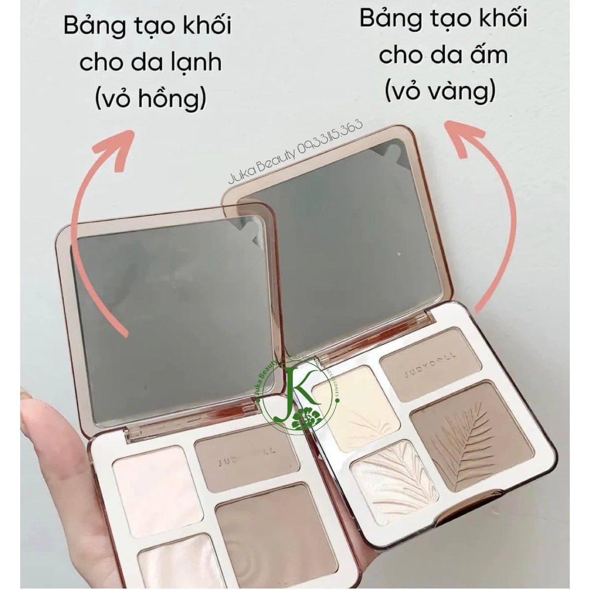  Phấn Tạo Khối & Bắt Sáng Judydoll Highlight & Contour 9g 
