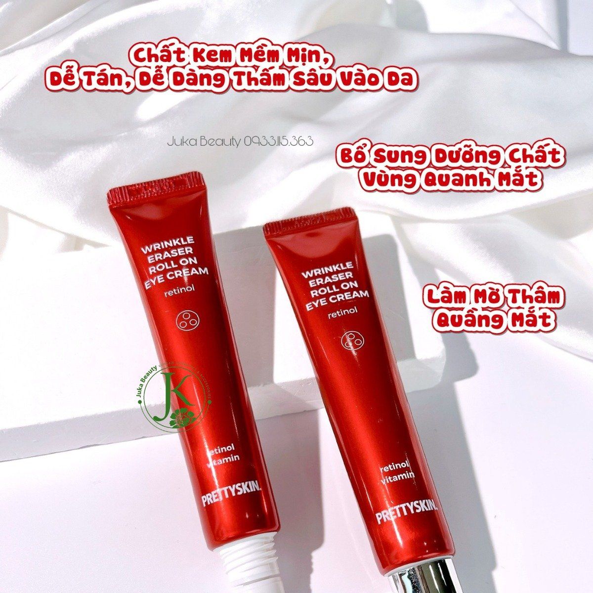  Kem Dưỡng Mắt PrettySkin Wrinkle Eraser Roll On Eye Cream 30ml 