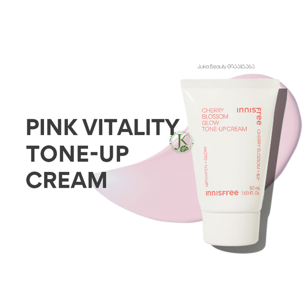  (PHIÊN BẢN 2023) Kem Dưỡng Trắng Da Innisfree Jeju Cherry Blossom Glow Tone Up Cream 50ml 