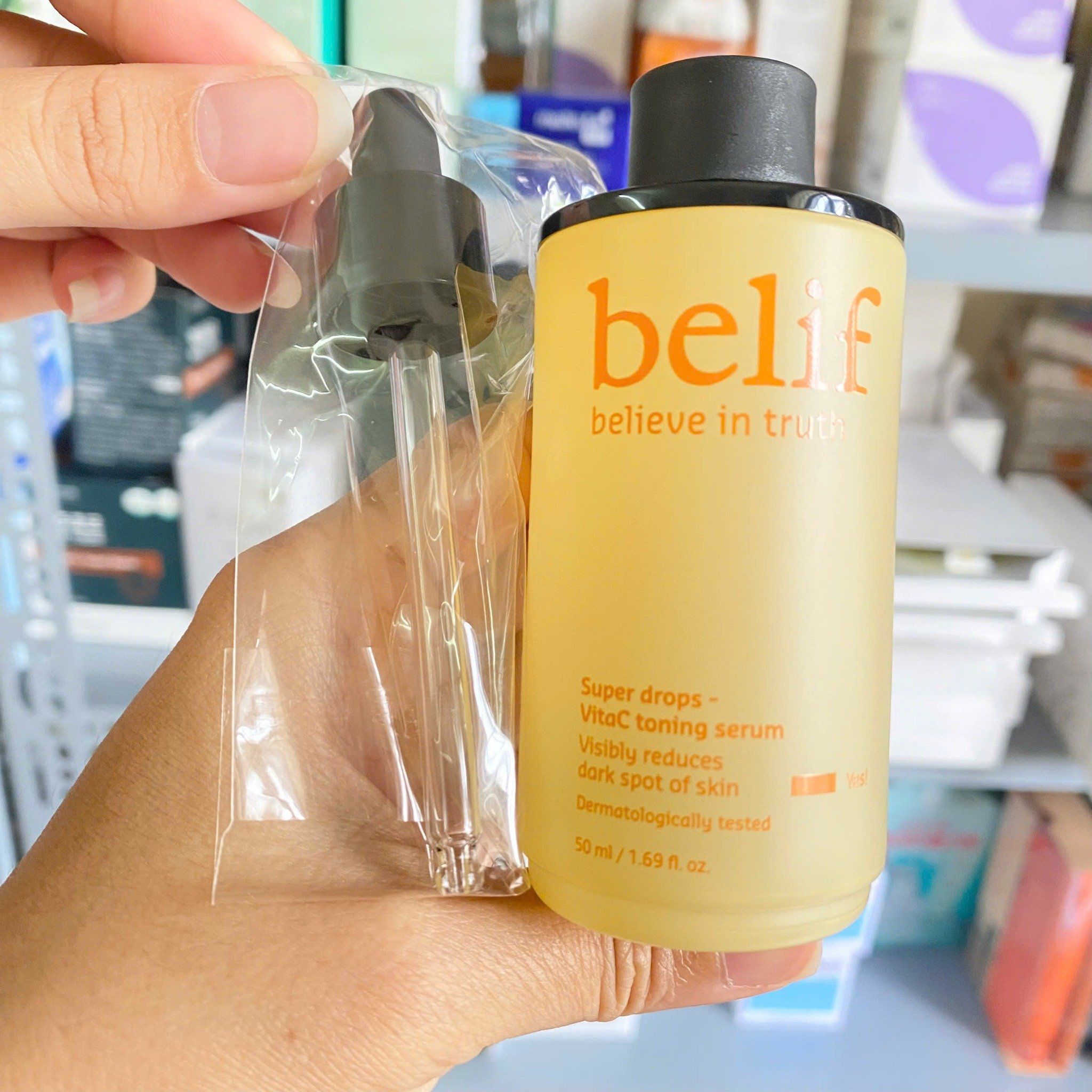  Tinh Chất Dưỡng Sáng, Mờ Thâm Nám Belif Super Drops VitaC Toning Serum 50ml 
