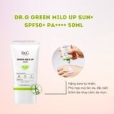  Kem Chống Nắng Hỗ Trợ Giảm Mụn Dành Cho Da Nhạy Cảm Dr.G Green Mild Up Sun+ SPF 50+/ PA++++ 50ml (XANH LÁ) 