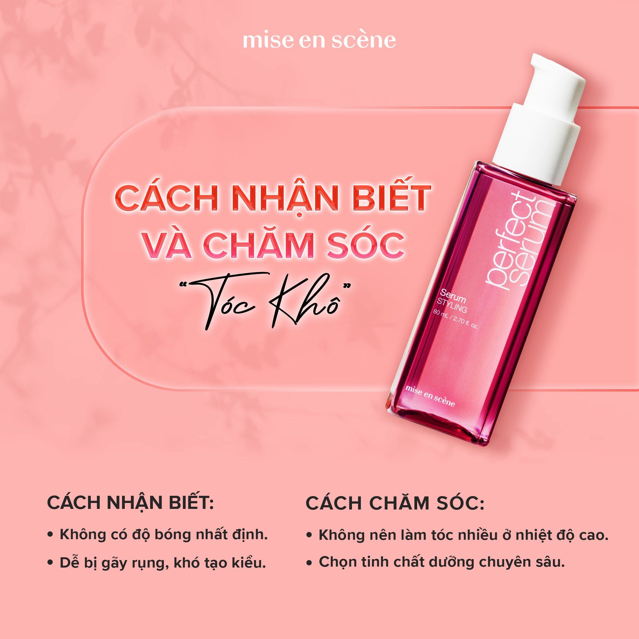  (Mẫu mới) Dầu Dưỡng Phục Hồi Tóc Hư Tổn Mise En Scene Perfect Serum 80ml 