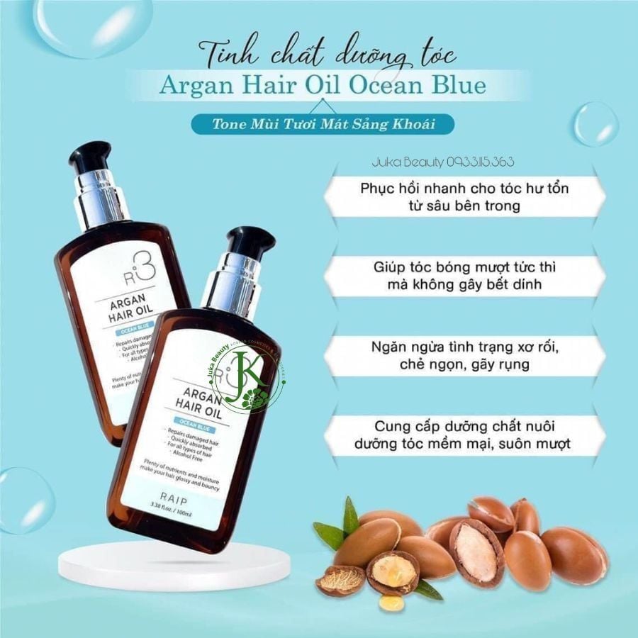  (NEW) Dầu Dưỡng Tóc Mềm Mượt R3 Argan Hair Oil Raip 100ml 