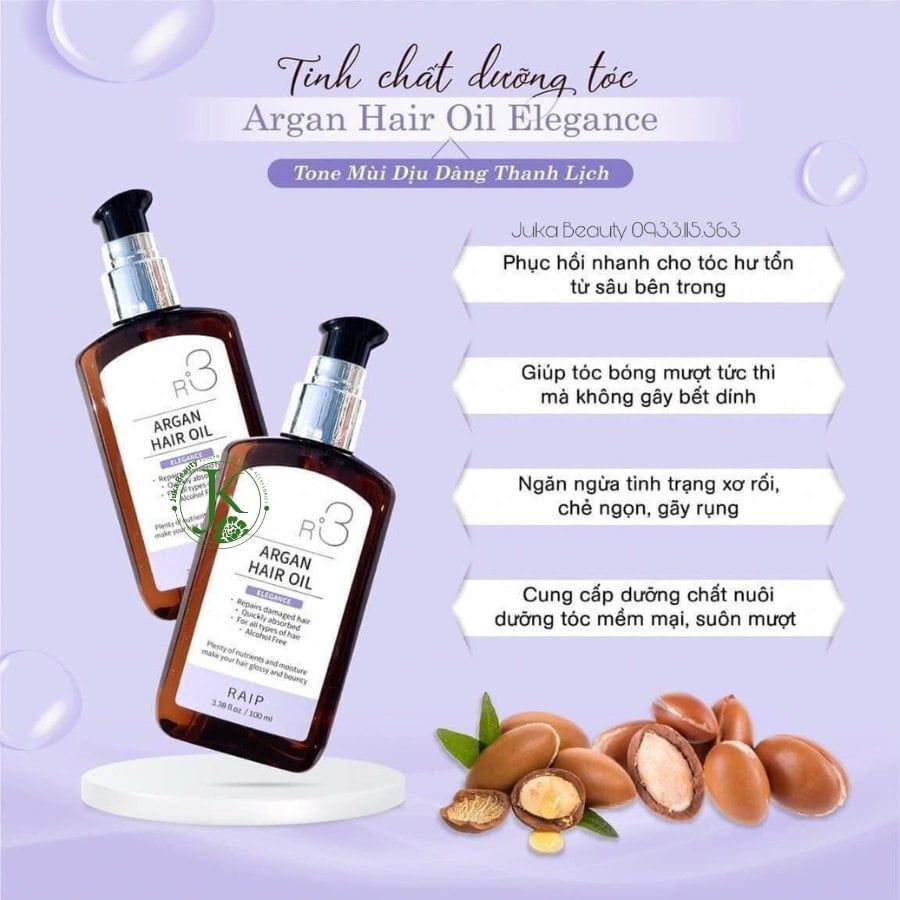  (NEW) Dầu Dưỡng Tóc Mềm Mượt R3 Argan Hair Oil Raip 100ml 