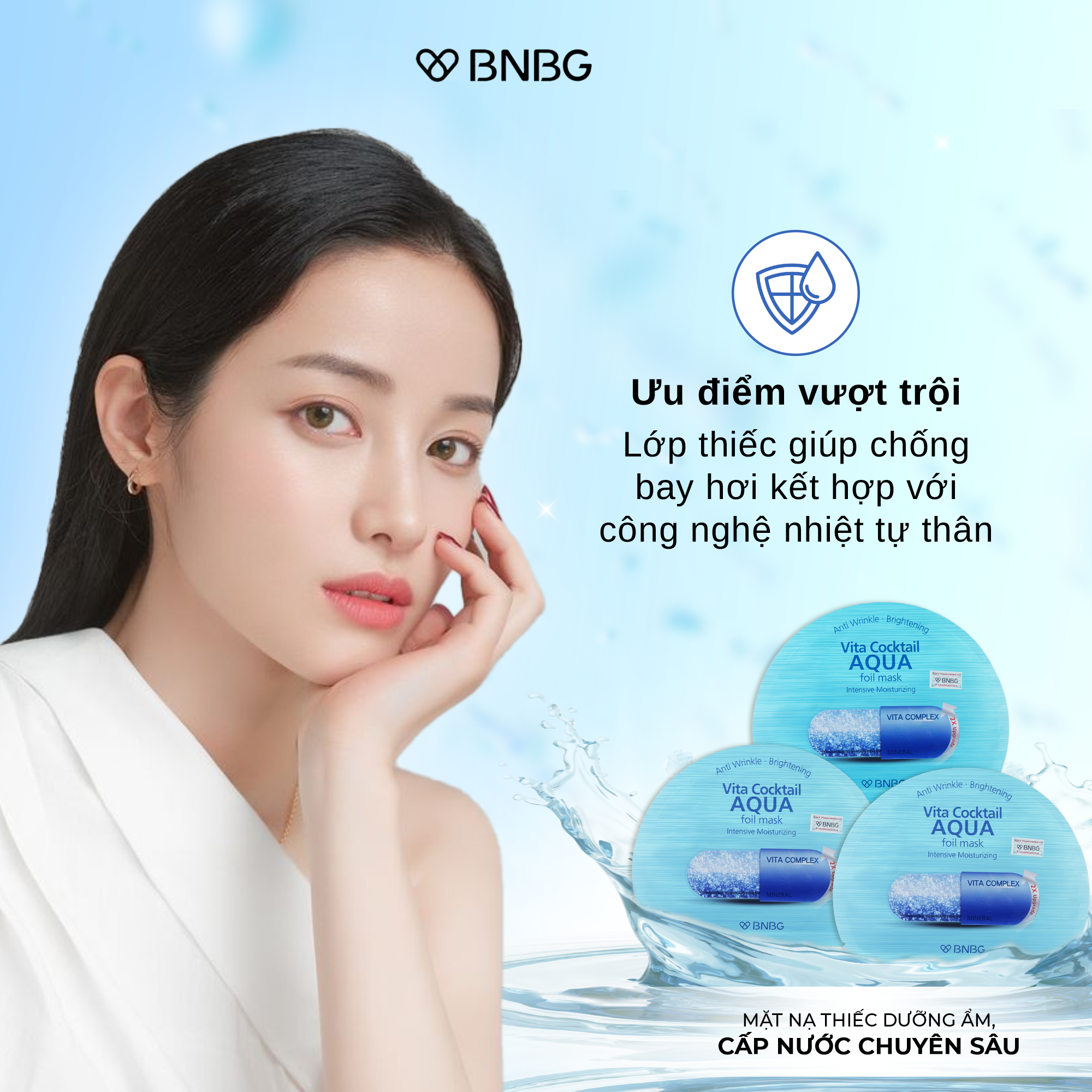  Mặt Nạ Dưỡng Trắng Cấp Nước Chuyên Sâu BNBG Vita Cocktail Foil Mask 30ml 