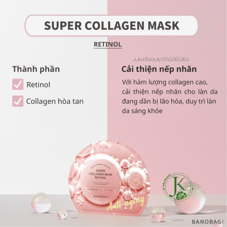  Mặt Nạ Giấy Dưỡng Da Banobagi Super Collagen Mask 30g (1 miếng) 