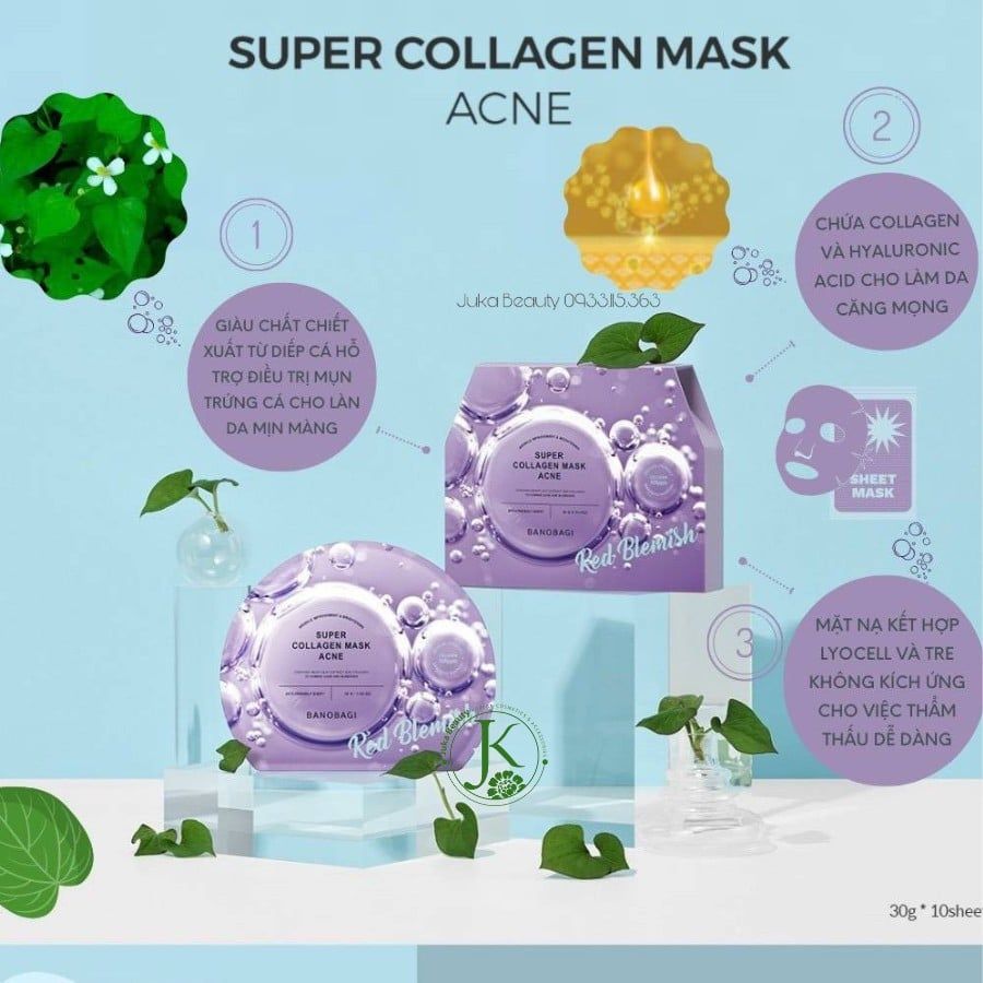  Mặt Nạ Giấy Dưỡng Da Banobagi Super Collagen Mask 30g (1 miếng) 