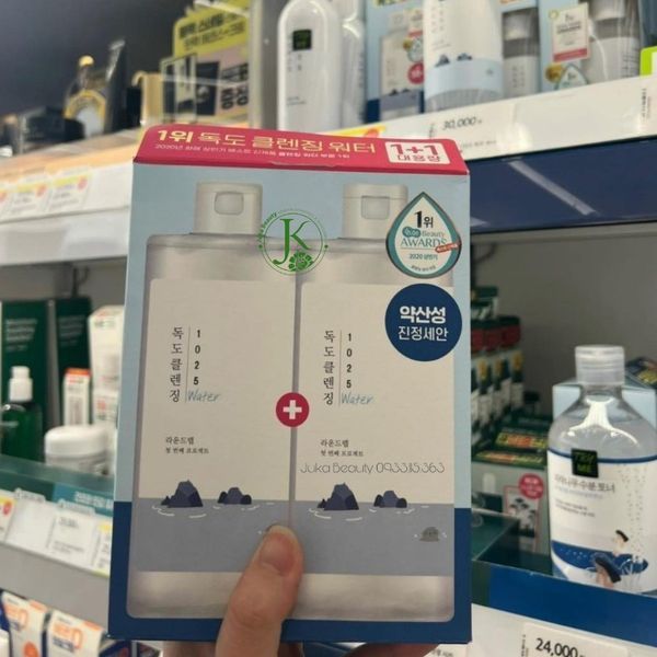  (TÁCH SET) Nước Tẩy Trang Sạch Sâu Dịu Nhẹ Round Lab 1025 Dokdo Cleansing Water 400ml 