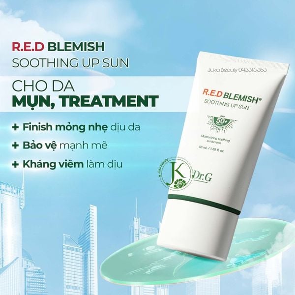  Kem Chống Nắng Phổ Rộng Cho Da Nhạy Cảm Dr.G R.E.D Blemish Soothing Up Sun SPF 50+ PA++++ 50ml 