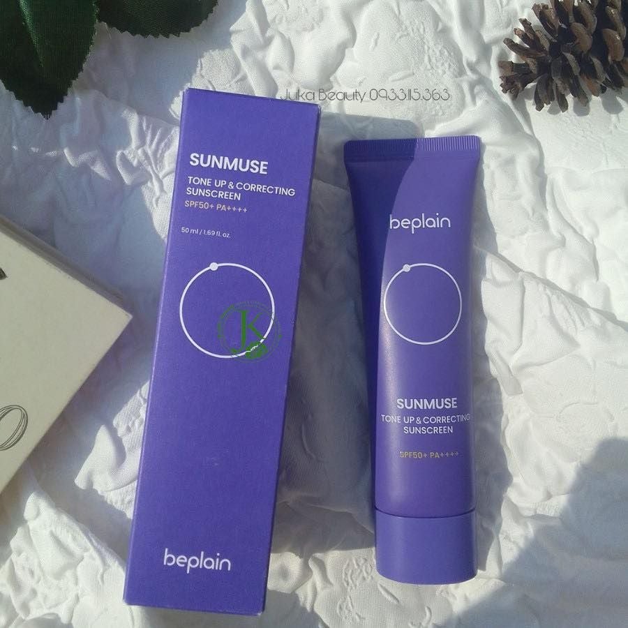  (Mẫu mới) Kem Chống Nắng Cà Rốt Tím, Nâng Tone Da Beplain Sunmuse Tone Up & Correcting Sunscreen SPF50+ PA++++ 50ml 