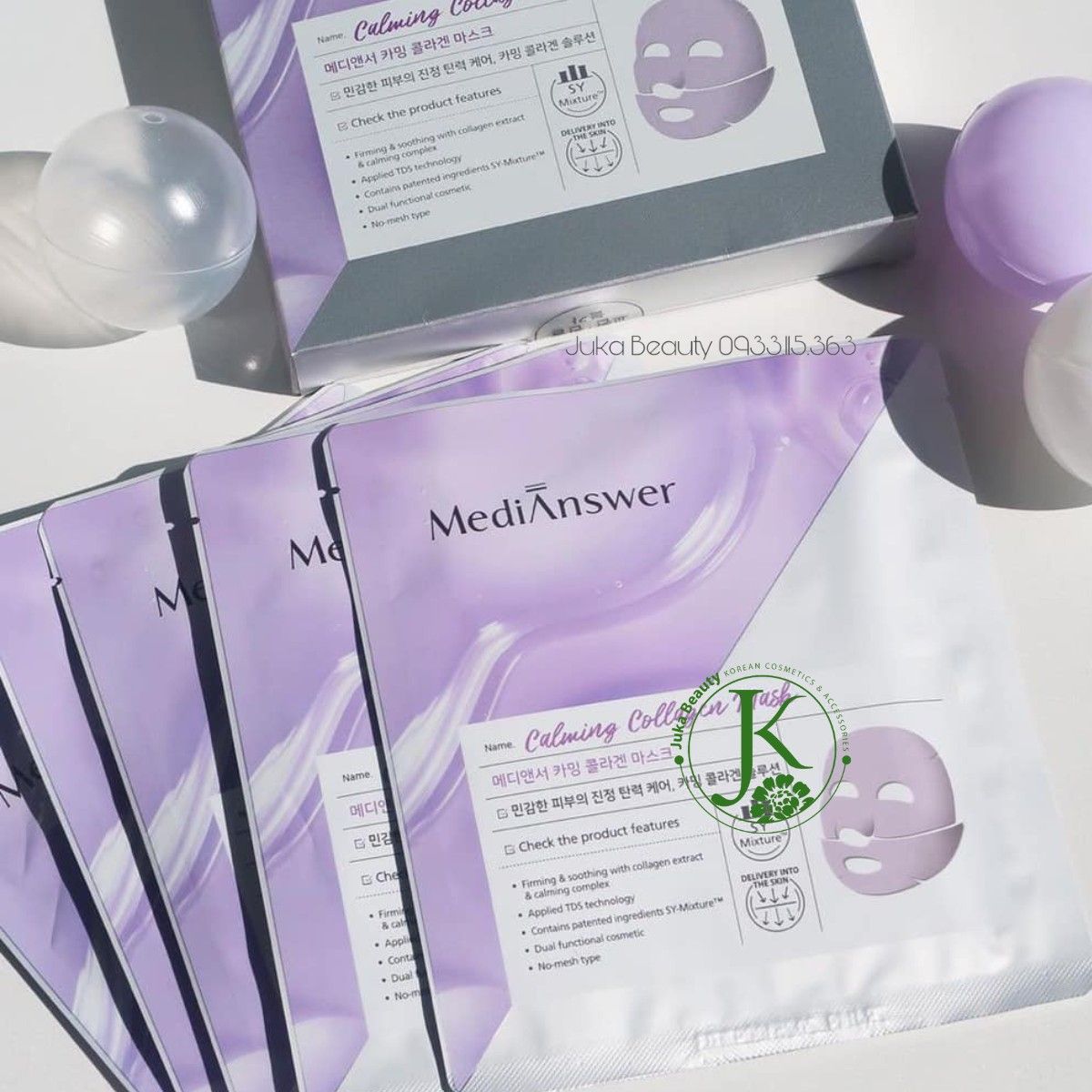  Mặt Nạ Thạch MediAnswer Calming Collagen Mask 37g (TÍM) 