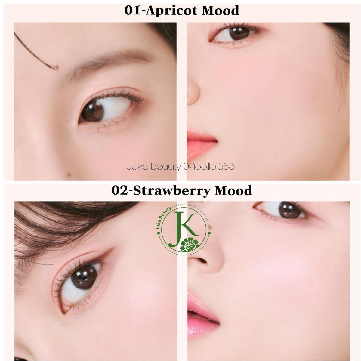  Bảng Phấn Mắt & Má Hồng Romand Bare Layer Palette 14g 