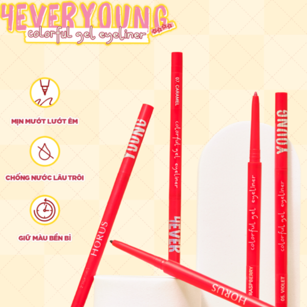  (SALE hsd 6/2026) Gel Kẻ Mắt Horus 4everyoung Colorful Gel Eyeliner 