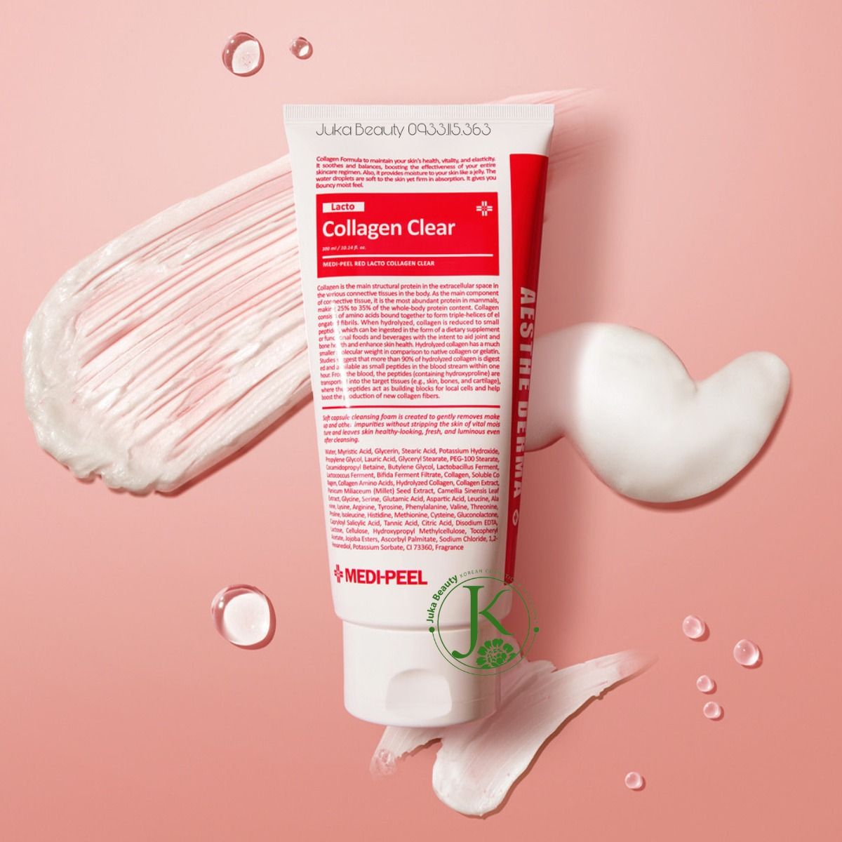  Sữa Rửa Mặt Sạch Da, Chống Lão Hóa Medi Peel Red Lacto Collagen Clear 2.0 