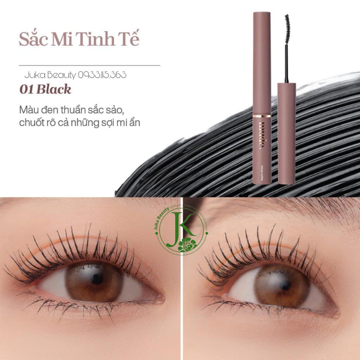  Chuốt Mi Dài, Cong Mi Mude Inspire Curling Mascara 8ml 