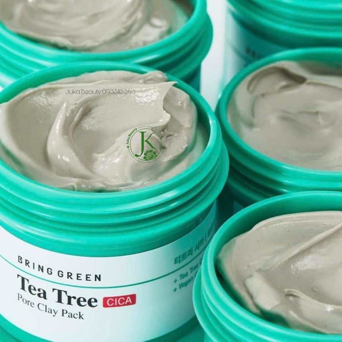  (DATE 2026) Mặt Nạ Đất Sét Sạch Sâu, Thu Nhỏ Lỗ Chân Lông Bring Green Tea Tree Cica Pore Clay Pack 120g 