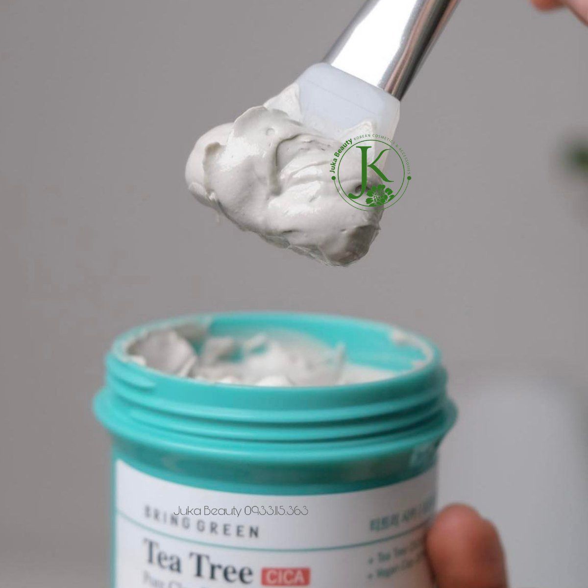  (DATE 2026) Mặt Nạ Đất Sét Sạch Sâu, Thu Nhỏ Lỗ Chân Lông Bring Green Tea Tree Cica Pore Clay Pack 120g 