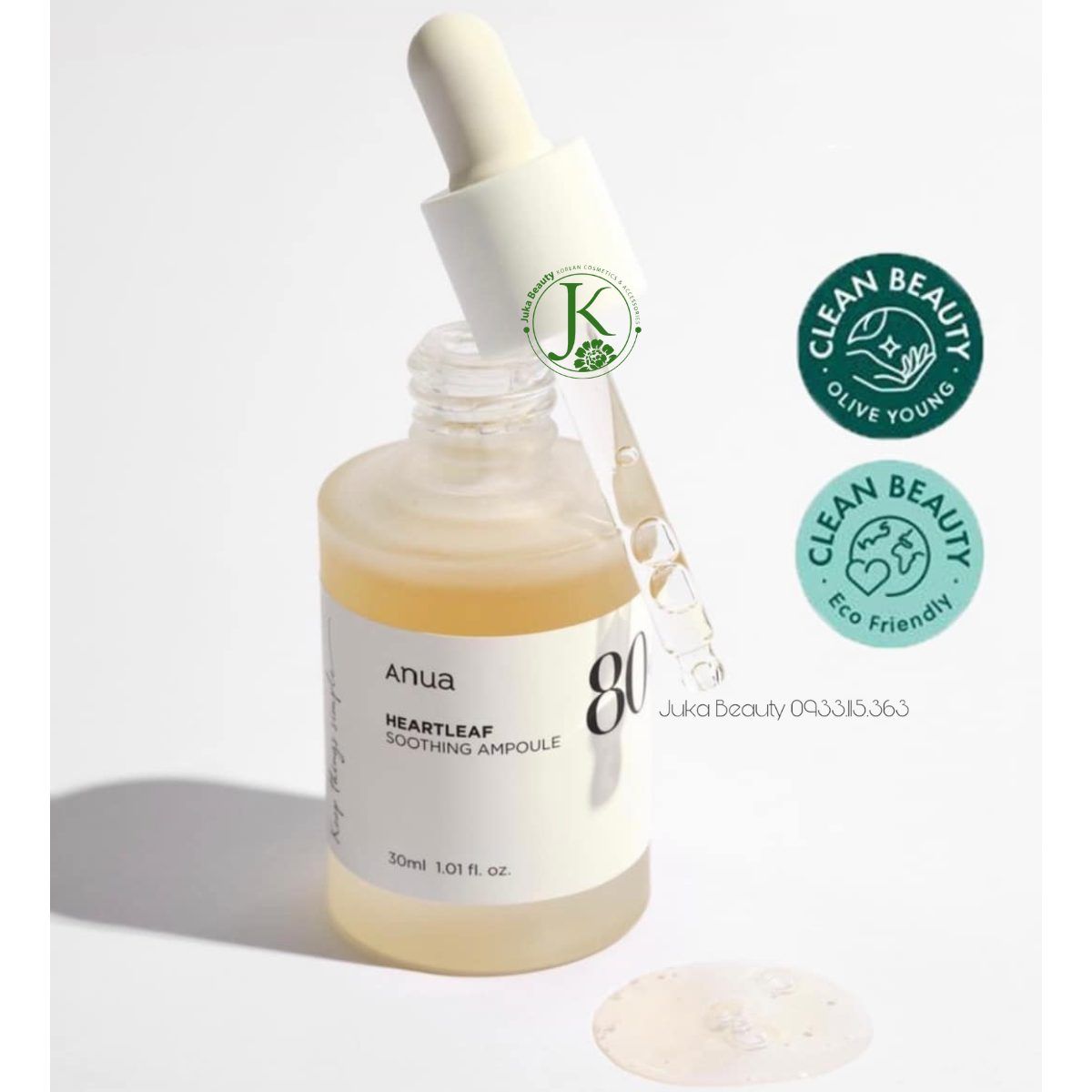  Tinh Chất Làm Dịu Da Anua Heartleaf 80% Moisture Soothing Ampoule (DATE T10/2025) 