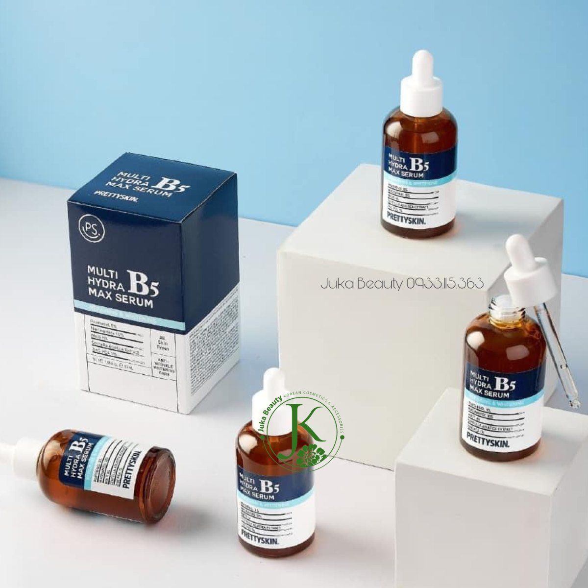  (XANH ĐẬM) Tinh Chất PrettySkin Multi Hydra B5 Max Serum 50ml 