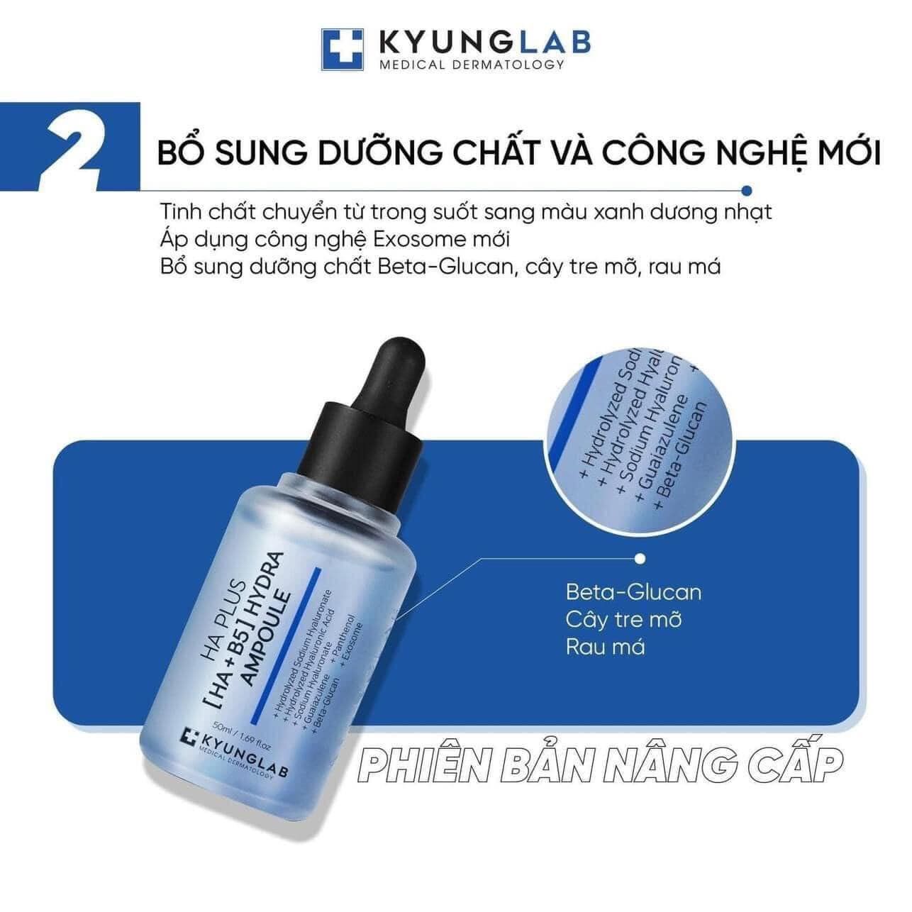  Tinh Chất Căng Bóng Da Kyung Lab HA Plus [HA + B5] Hydra Ampoule 50ml (MẪU MỚI) 