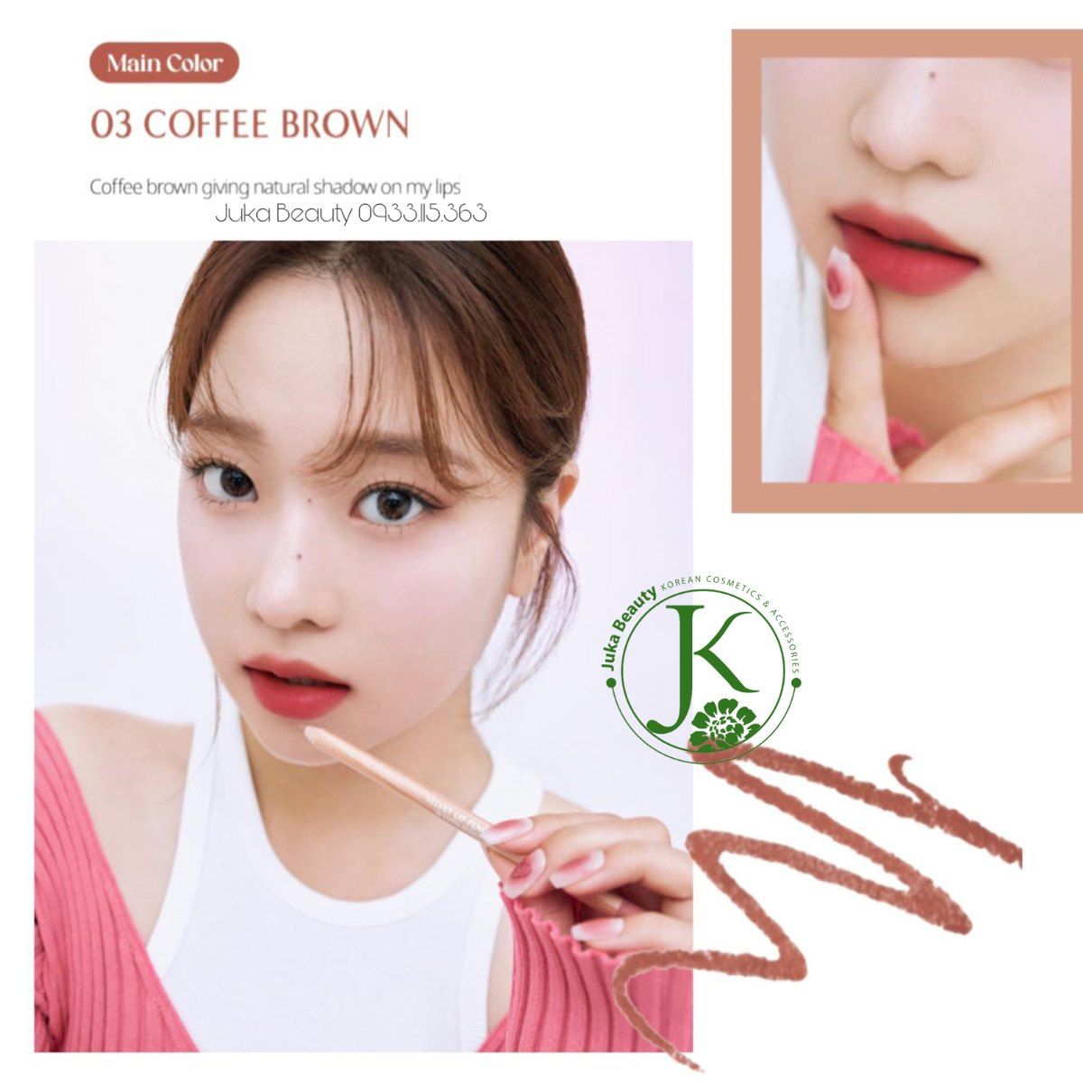  (SALE) Chì Kẻ Viền Môi Clio Velvet Lip Pencil (Kèm Gọt Chì) 1.45g 