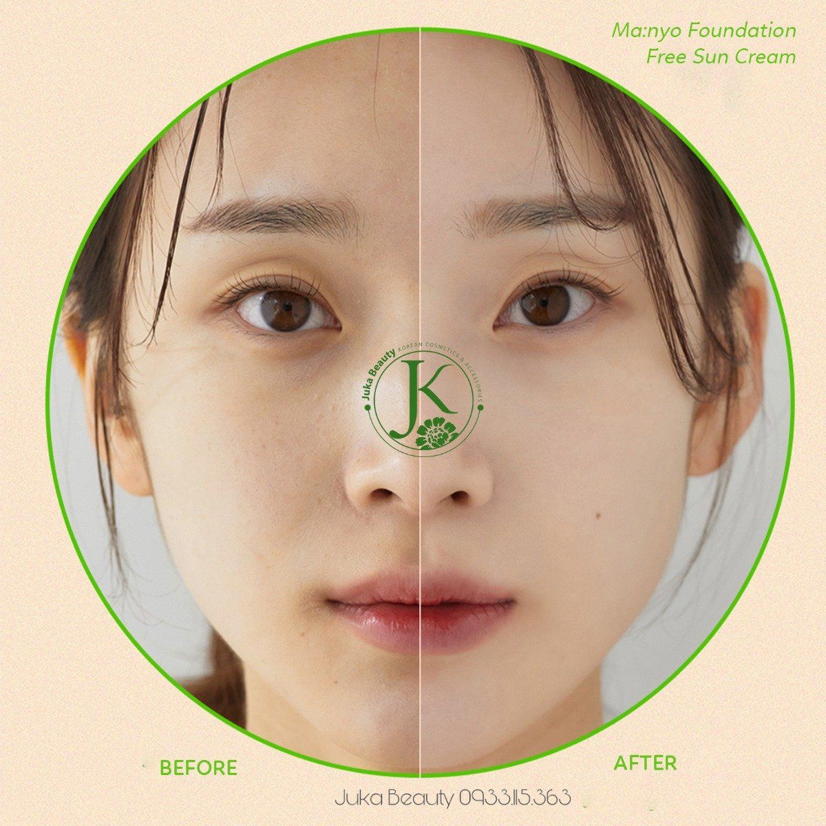  Kem Chống Nắng Cho Da Nhạy Cảm Manyo Panthe Calming Sun Cream SPF50+ PA++++ 50ml (XANH LÁ) 